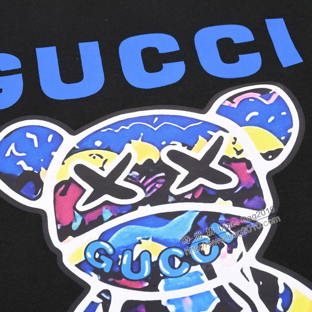 Gucci古奇專櫃古馳2023SS新款印花T恤 男女同款 tzy2916